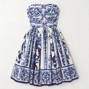 Dolce & Gabbana Majolica-Blue White NWT Size 38